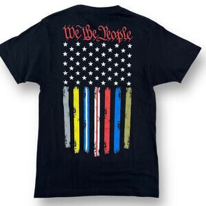 Howitzer Never Fight Along We The People Patriotic Flag T Shirt Mens Sz S